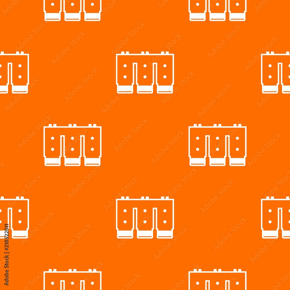 Aufkleber electronic circuit board pattern repeat seamless in orange color for any design. vector geometric il