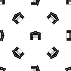 Garage pattern repeat seamless in black color for any design. Vector geometric illustration