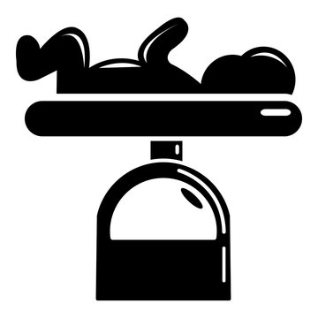 Scale Baby Icon. Simple Illustration Of Scale Baby Vector Icon For Web