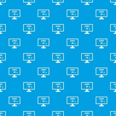 Search Job pattern repeat seamless in blue color for any design. Vector geometric illustration