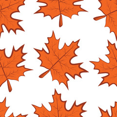 Pattern, Falling fall maple leaf.Autumn pattern