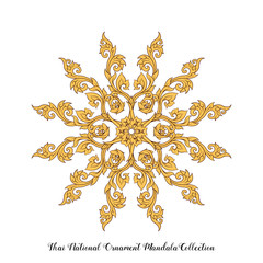 Mandala of traditional Thai ornament. Stock illustration.