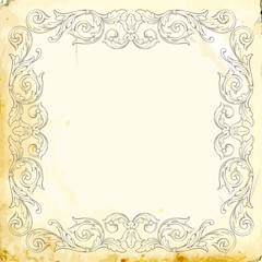 Vector baroque of vintage elements for design. 