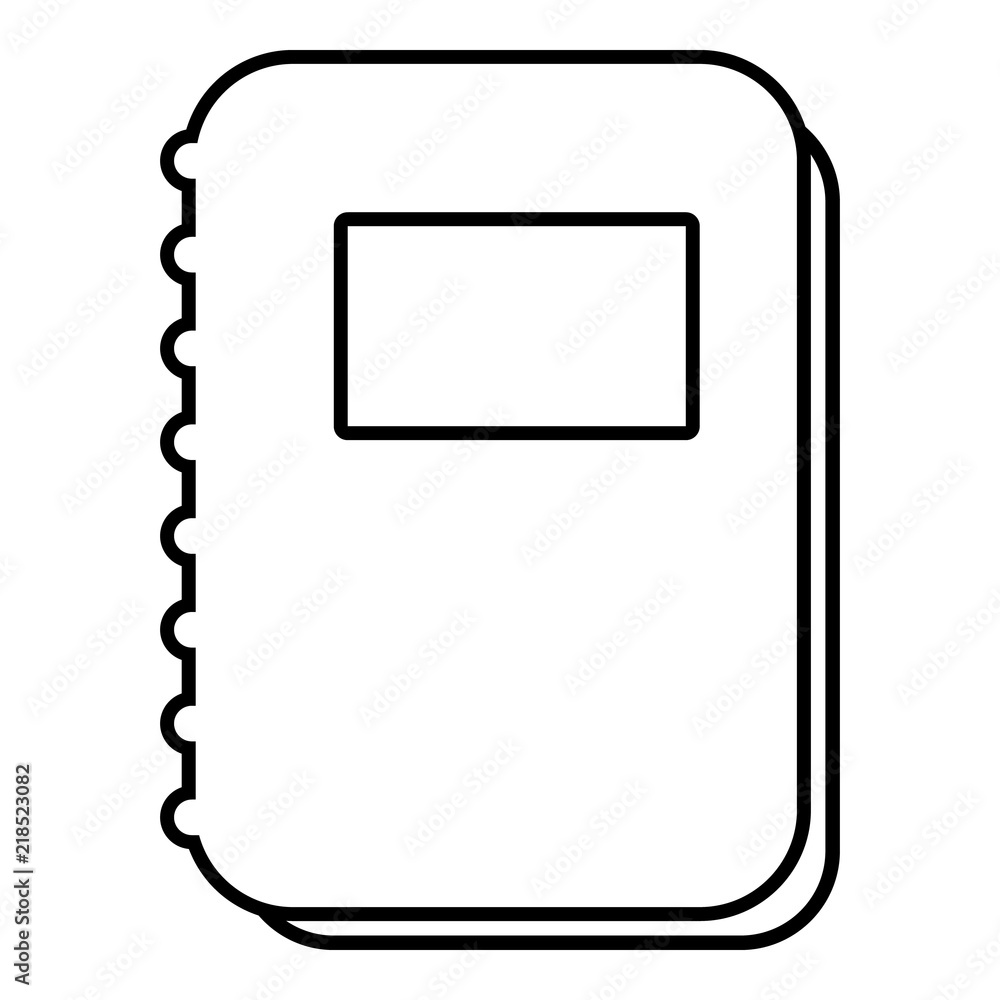 Poster notebook icon. outline illustration of notebook vector icon for web