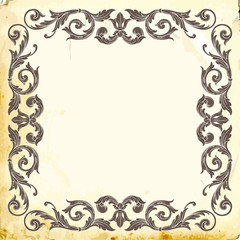 Vector baroque of vintage elements for design. 