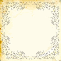Vector baroque of vintage elements for design. 