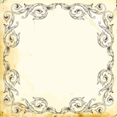 Vector baroque of vintage elements for design. 
