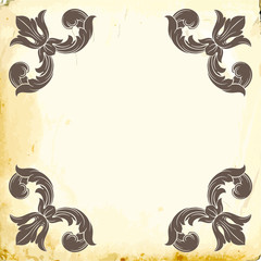 Vector baroque of vintage elements for design. 