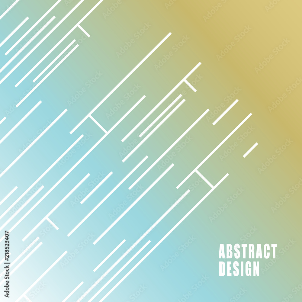 Poster Abstract modern white lines on gradient vector background