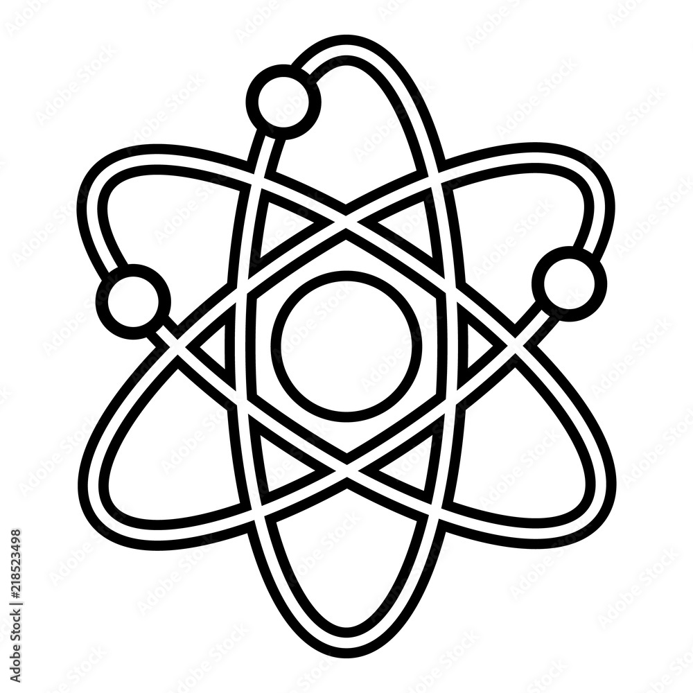 Poster atom icon. outline illustration of outline vector icon for web
