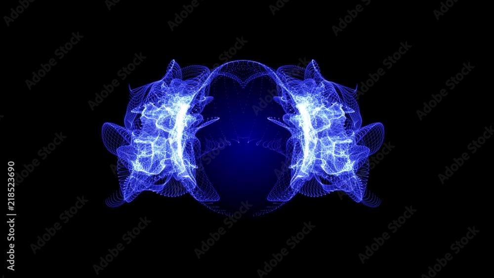 Aufkleber twist blue plasma moving particle form motion background