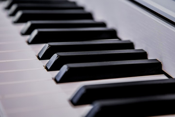 Piano keys close-up