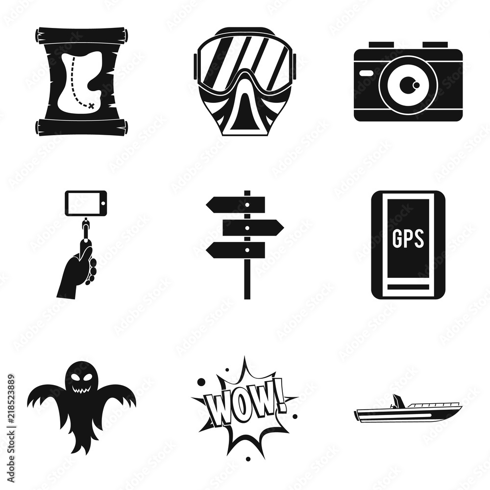 Poster gps tracking icons set. simple set of 9 gps tracking vector icons for web isolated on white backgrou