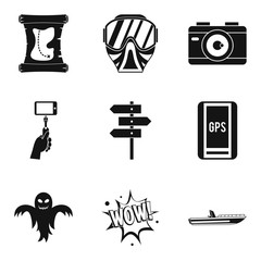 Fototapeta premium GPS tracking icons set. Simple set of 9 gps tracking vector icons for web isolated on white background