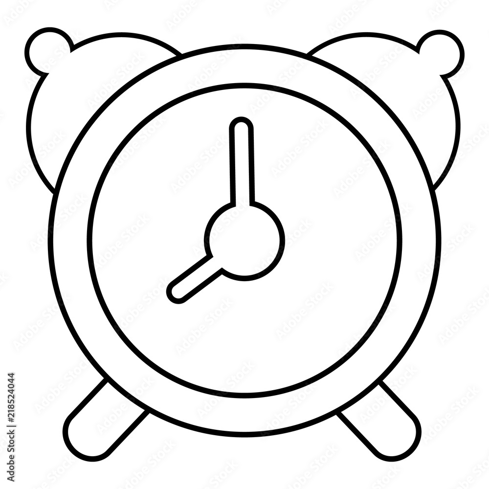 Aufkleber alarm clock icon. outline illustration of alarm clock vector icon for web
