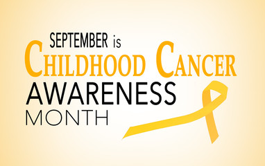 September is childhood cancer awareness month, background with ribbon - Powered by Adobe