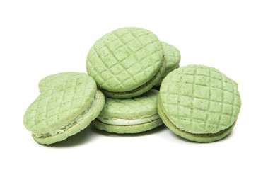 fruit biscuits sandwich isolated