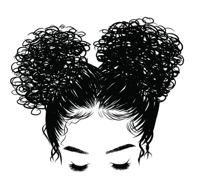 Woman Portrait Stock Illustration  Download Image Now  Curly Hair Women  Afro Hairstyle  iStock