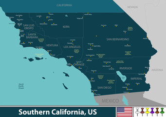 Naklejka premium Southern California, United States