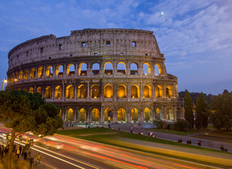 Colosseum Italy at Night 