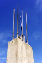 concrete column with rebar