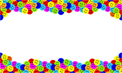 Smile Face Seamless Pattern. Vector Graphic Background.