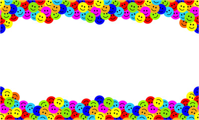 Smile Face Seamless Pattern. Vector Graphic Background.