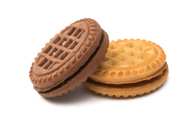 sandwich cookies isolated