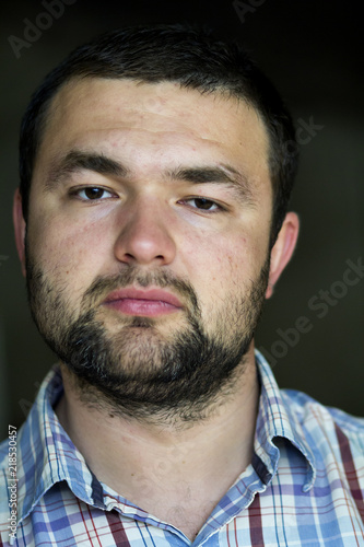 Portrait Of Handsome Bearded Confident Intelligent Modern