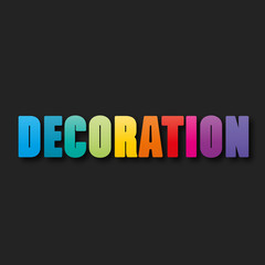 decoration, typographie