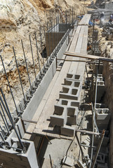 block retaining wall construction