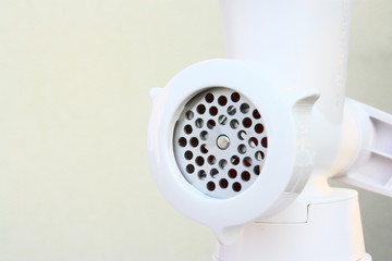 détail de hachoir en plastique