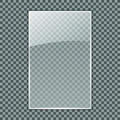 Transparent Glass plate template; Acrylic plate mockup on transparent background for your logo; Can be used on different backgrounds
