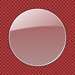 Transparent Round Glass plate template; Acrylic Round information plate mockup for your menu or logo; Can be used on different backgrounds