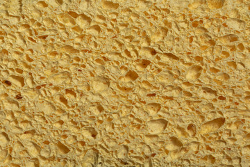 yellow sponge close-up texture of a foam