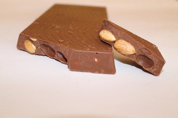 stick of chocolate with nuts