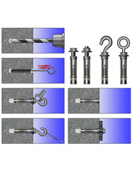 Appearance and installation diagram of heavy duty expansion anchors