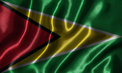 Wallpaper by Guyana flag and waving flag by fabric.