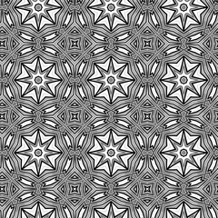 Seamless color pattern from a variety of geometric shapes.