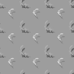 Naklejka premium Seamless background pattern with colored diverse doodles.