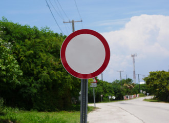 Empty traffic sign