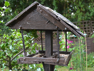 Old rickety birdhouse