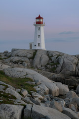 Fototapeta na wymiar Peggy's Point Lighthouse at Peggy's Cove in Nova Scotia
