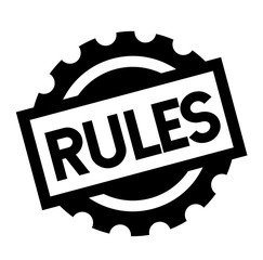 rules black stamp