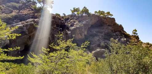 Sonnenfall in der Schmetterlingsschlucht von Kreta
