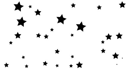 Abstract Background with Many Random Falling Golden Stars Confetti .