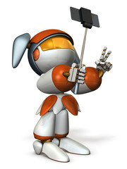 自撮りするキュートなロボット