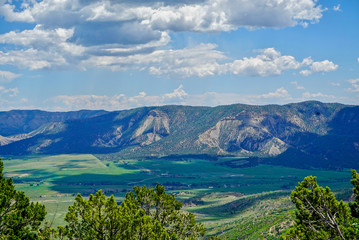 Fototapeta na wymiar Spectacular view of Colorado Mountains near Mesa Verda National Park