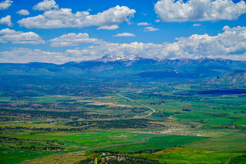 Spectacular view of Colorado Mountains near Mesa Verda National Park