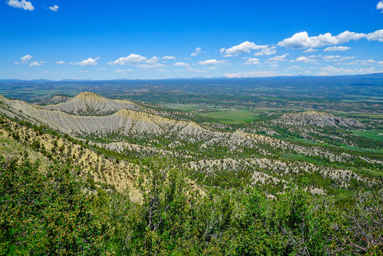 Spectacular view of Colorado Mountains near Mesa Verda National Park